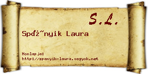 Spányik Laura névjegykártya